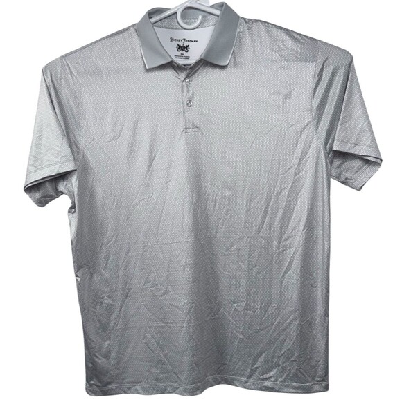 Hickey Freeman Polo Mens XX-Large Gray Short Sleeve Shirt Golf Performance XXL - Picture 1 of 6